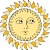 Sun With Face Clip Art